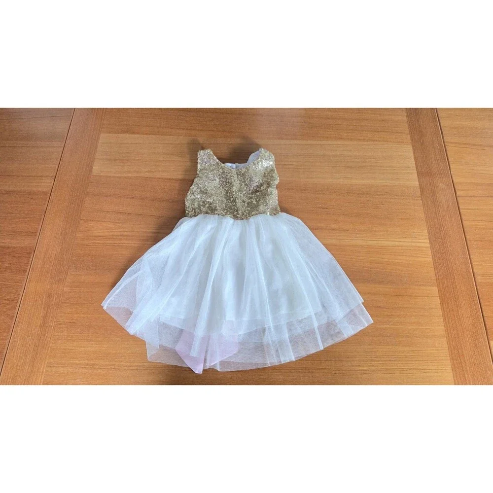 Toddler Gold Sequin Tutu Dress READ Description